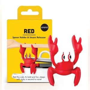 OTOTO Red Crab Spoon Holder & Steam Releaser